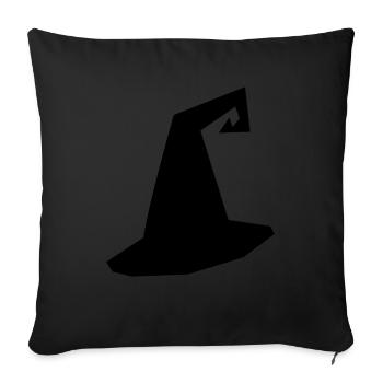 Witch Hat Silhouette - Sofa pillowcase 17,3'' x 17,3'' (45 x 45 cm) - black - Front