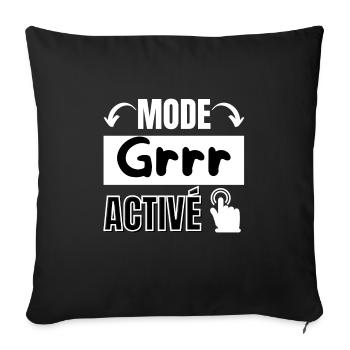 mode grrr - Housse de coussin décorative 45 x 45 cm - noir - Devant