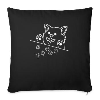 Aventure RPG Dice Fantasy Cadeau - Housse de coussin décorative 45 x 45 cm - noir - Devant