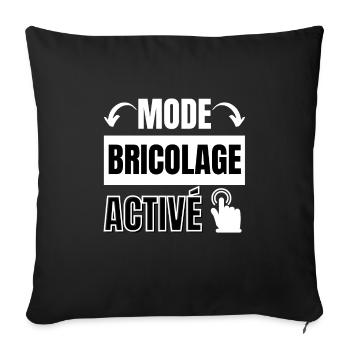mode bricolage - Housse de coussin décorative 45 x 45 cm - noir - Devant