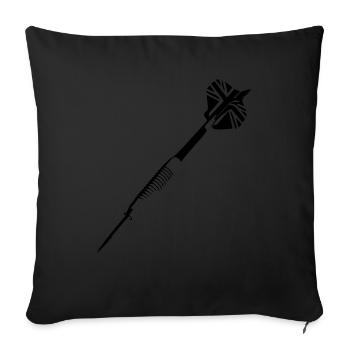 Dart Dartpfeil England Darts Dartspieler Sport 1 - Sofakissenbezug 45 x 45 cm - Schwarz - Vorne