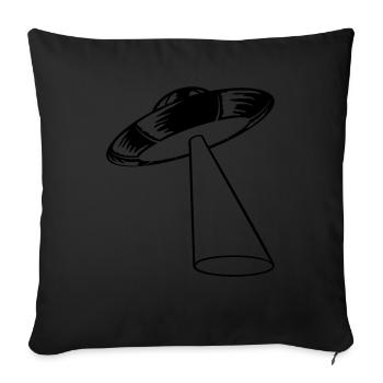 Beam Mystery UFO kidnapped - Sofa pillowcase 17,3'' x 17,3'' (45 x 45 cm) - black - Front