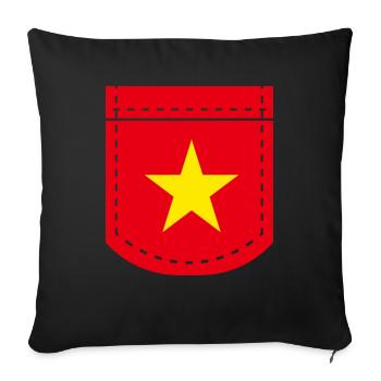 Vietnam - Sofakissenbezug 45 x 45 cm - Schwarz - Vorne