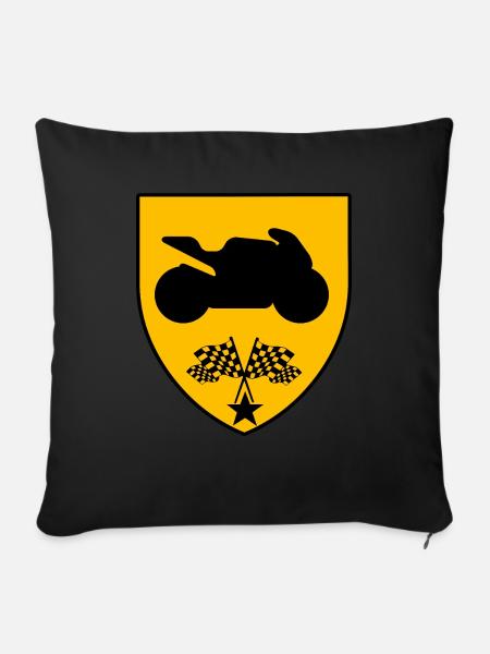 Motorrad - Sofakissenbezug 45 x 45 cm - Schwarz