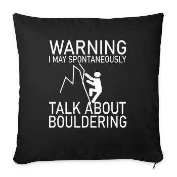 climbing - Sofa pillowcase 17,3'' x 17,3'' (45 x 45 cm) - black - Front