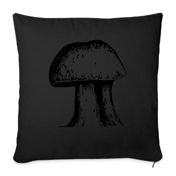 Fungus Mushrooms Poisonous Mushrooms Mycology Earthy Vector - Sofa pillowcase 17,3'' x 17,3'' (45 x 45 cm) - black - Front
