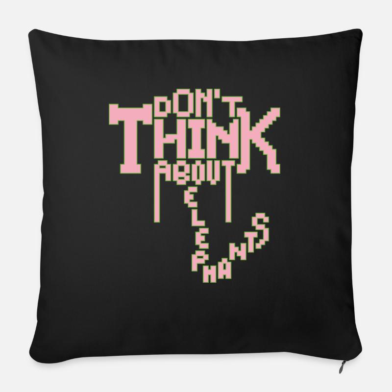 ELEPHANT - Sofa pillowcase 17,3'' x 17,3'' (45 x 45 cm) - black