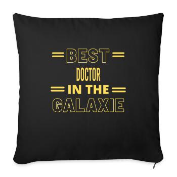 Le meilleur médecin de tous les temps dans la galaxie - Housse de coussin décorative 45 x 45 cm - noir - Devant