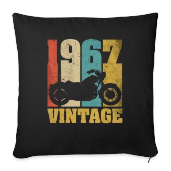 1967 Jahrgang Geburtstag Biker Motorrad Geschenk - Sofakissenbezug 45 x 45 cm - Schwarz - Vorne