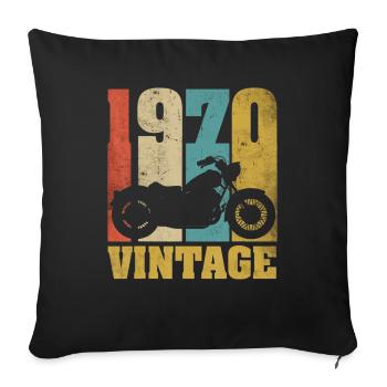 1970 Jahrgang Geburtstag Biker Motorrad Geschenk - Sofakissenbezug 45 x 45 cm - Schwarz - Vorne