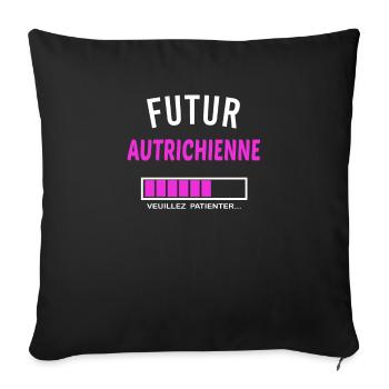 futur Autrichienne - Housse de coussin décorative 45 x 45 cm - noir - Devant
