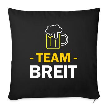 Team Breit - Sofakissenbezug 45 x 45 cm - Schwarz - Vorne
