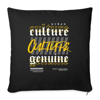 Culture Streetwear - Sofakissenbezug 45 x 45 cm - Schwarz - Vorne