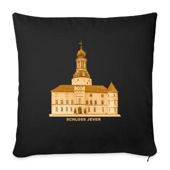Jever Schloss Friesland Niedersachsen Nordsee - Sofakissenbezug 45 x 45 cm - Schwarz - Vorne
