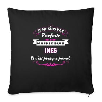 je ne suis pas Parfaite Ines - Housse de coussin décorative 45 x 45 cm - noir - Devant