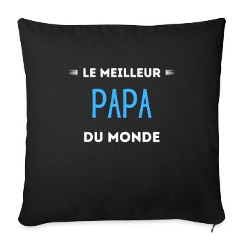 Le meilleur papa du monde - Housse de coussin décorative 45 x 45 cm - noir - Devant
