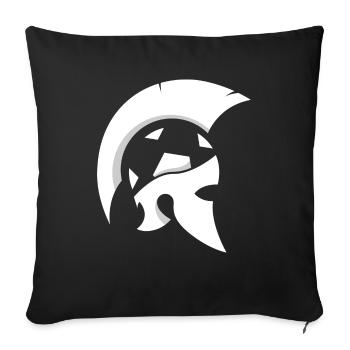Sparta Helm Logo - Sofakissenbezug 45 x 45 cm - Schwarz - Vorne