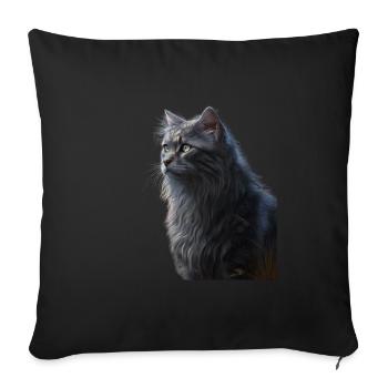 Warrior Cats - Graystripe - Sofa pillowcase 17,3'' x 17,3'' (45 x 45 cm) - black - Front