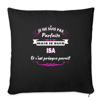 je ne suis pas Parfaite Isa - Housse de coussin décorative 45 x 45 cm - noir - Devant