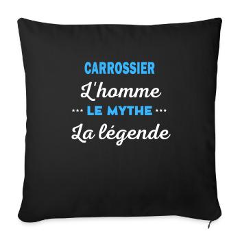 CARROSSIER homme mythe légende - Housse de coussin décorative 45 x 45 cm - noir - Devant