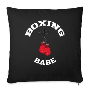 je peux pas j'ai BOXE BEST-SELLER 🌟🌟 - Housse de coussin décorative 45 x 45 cm - noir - Devant