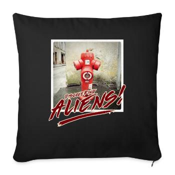 Étrangers 21 - Housse de coussin décorative 45 x 45 cm - noir - Devant