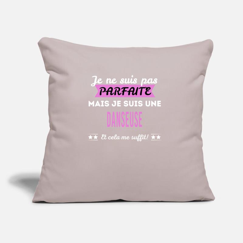 Je ne suis pas parfaite danseuse Housse de coussin décorative 45 x 45 cm