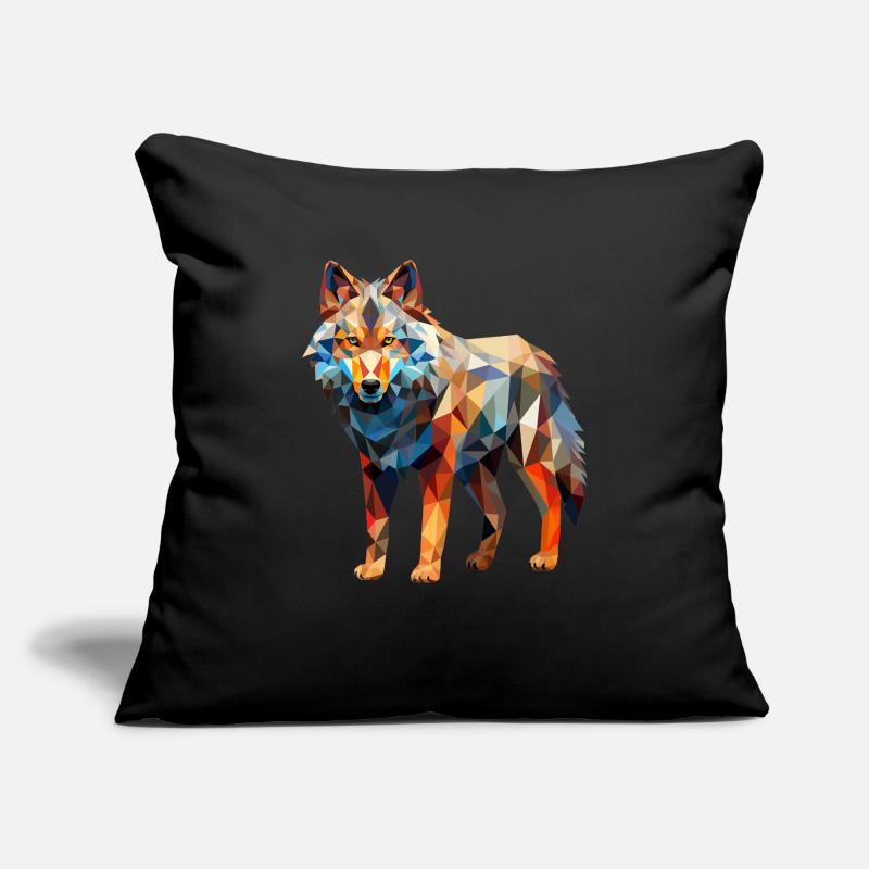 Wolf Geometric Drawing Sofa pillowcase 17,3'' x 17,3'' (45 x 45 cm)