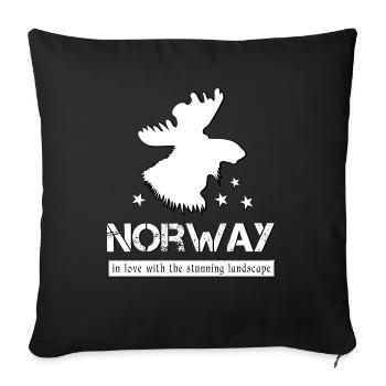 Norvège Norvège - Housse de coussin décorative 45 x 45 cm - noir - Devant