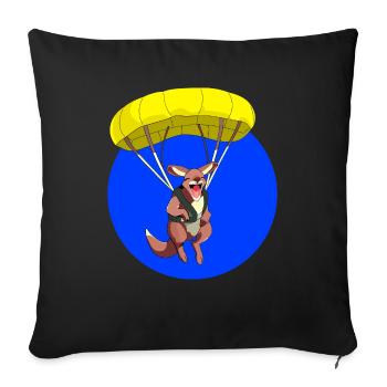 Parachute Kangaroo Loco Animal Squad - Sofa pillowcase 17,3'' x 17,3'' (45 x 45 cm) - black - Front