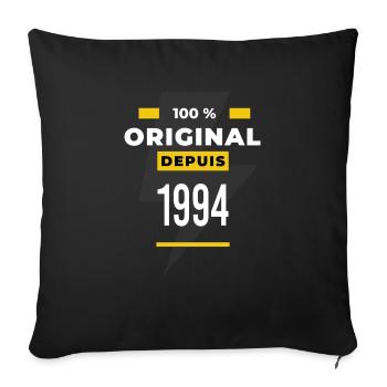 100 % original depuis 1994 CADEAU Anniversaire - Housse de coussin décorative 45 x 45 cm - noir - Devant
