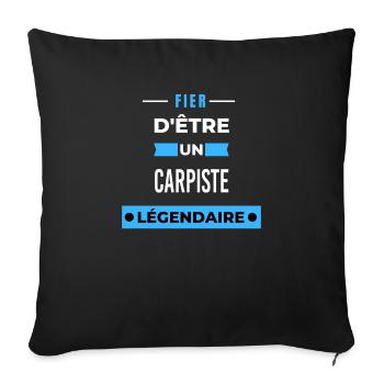 Fier d'être un légendaire CARPISTE HUMOUR - Housse de coussin décorative 45 x 45 cm - noir - Devant
