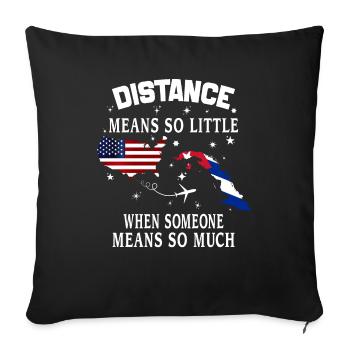 Distance Means So Little When Someone Means Much - Sofa pillowcase 17,3'' x 17,3'' (45 x 45 cm) - black - Front