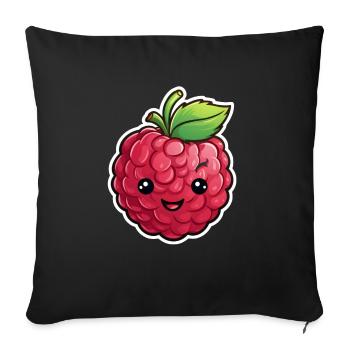 Framboise - Housse de coussin décorative 45 x 45 cm - noir - Devant