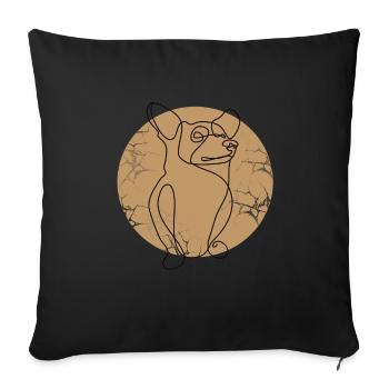 CORGI - Sofa pillowcase 17,3'' x 17,3'' (45 x 45 cm) - black - Front