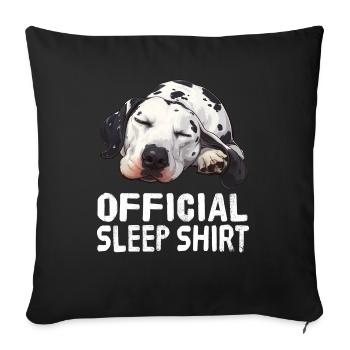 Chemise de nuit officielle dalmate - Housse de coussin décorative 45 x 45 cm - noir - Devant