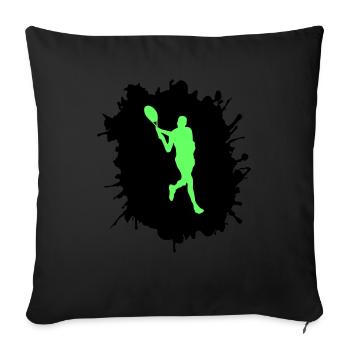 Tennis Blobs - Sofa pillowcase 17,3'' x 17,3'' (45 x 45 cm) - black - Front