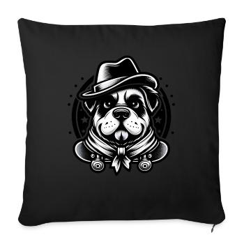 Chien de raie - Housse de coussin décorative 45 x 45 cm - noir - Devant