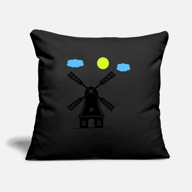Moulin à vent Housse de coussin décorative 45 x 45 cm