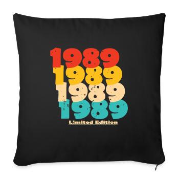 1989: Limited Edition - 35th Anniversary - Sofa pillowcase 17,3'' x 17,3'' (45 x 45 cm) - black - Front