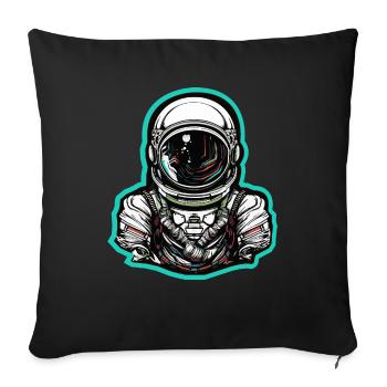 Astronaut - Sofa pillowcase 17,3'' x 17,3'' (45 x 45 cm) - black - Front