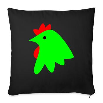 Hahn - Sofakissenbezug 45 x 45 cm - Schwarz - Vorne