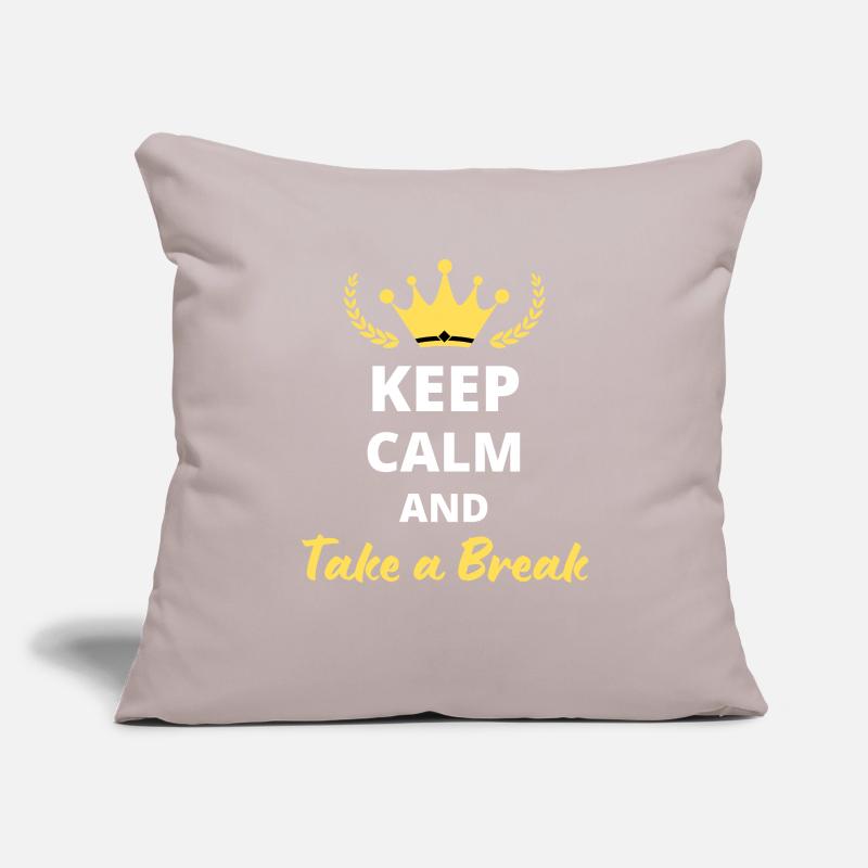 Keep Calm and Take a Break Housse de coussin décorative 45 x 45 cm