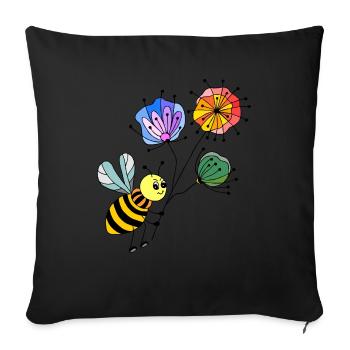 insecte - Housse de coussin décorative 45 x 45 cm - noir - Devant