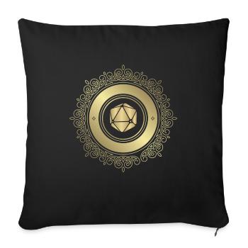 RPG magic dice - Sofa pillowcase 17,3'' x 17,3'' (45 x 45 cm) - black - Front