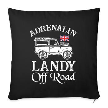 Adrénaline Landy Off Road - Housse de coussin décorative 45 x 45 cm - noir - Devant