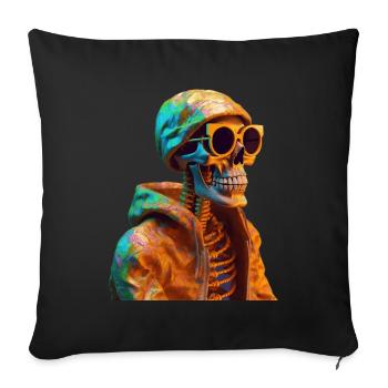 Skeleton Halloween Horror Monster Blood Sunglasses - Sofa pillowcase 17,3'' x 17,3'' (45 x 45 cm) - black - Front