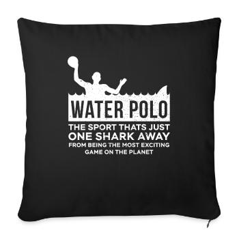 Water-polo - Housse de coussin décorative 45 x 45 cm - noir - Devant