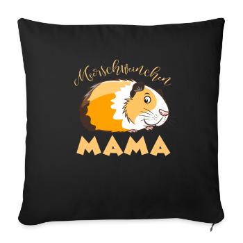 Meerschweinchen Mama Meerschweinchen Mama Fu - Sofakissenbezug 45 x 45 cm - Schwarz - Vorne