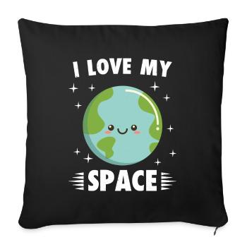 Astronomie Planète Terre Science Teacher - Housse de coussin décorative 45 x 45 cm - noir - Devant